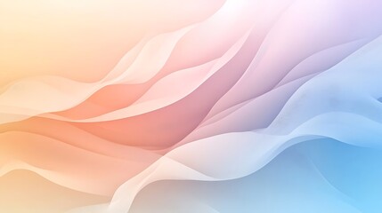 Aufkleber - Soft waves of pastel colors blend seamlessly, creating a serene and calming background.