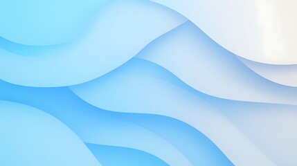 Poster - Soft blue waves create a calm, fluid background with a serene atmosphere.
