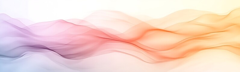Poster - Abstract flowing waves in soft pastel colors, creating a serene and calming effect.