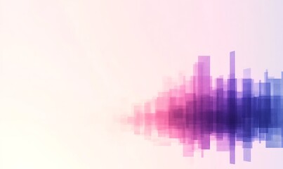 Aufkleber - Abstract soundwave graphic with vibrant colors transitioning from pink to blue.