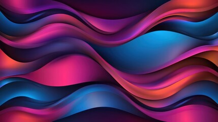 Wall Mural - abstract colorful wave patterns in vibrant shades of pink, blue, and purple creating a dynamic flow