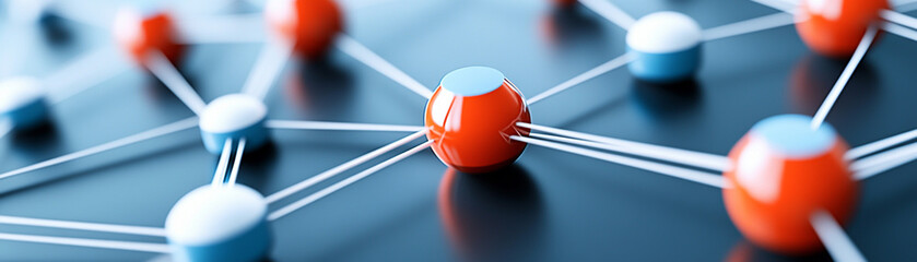 vibrant 3D network pattern with interconnected nodes and lines