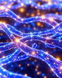 © bcendet - Glowing neural network connections, abstract background, science illustration