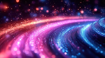 Wall Mural - a dynamic image of fiber optic cables with soft colors creates a sense of movement and energy. the f