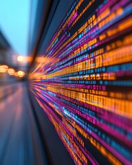 Aufkleber - Dynamic Cybersecurity Visualization Encrypted Data Streams and Firewall Interface for Modern Tech-Driven Business Intelligence and Digital Safety Solutions