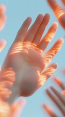 Poster - Vibrant Hand Movements in Concert Light Acrylic Visuals Capturing Interactive Audience Rhythms - Entertainment Marketing and Modern Event Engagement Strategies