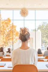 Aufkleber - Innovative Learning Environment Contemporary Lecture Hall with Natural Lighting and Digital Integration for Enhanced Educational Experiences