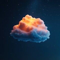 Poster - Ethereal Cloud Aesthetic Glowing Nebula in Deep Space - Artistic Sci-Fi Content and Immersive Visualization for Modern Tech Displays