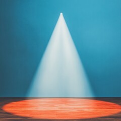 Poster - Vintage Theater Stage Design Red Curtains, Fog Effects, and Wooden Floorboards for Creative Workspace Transformation and Artistic Venue Branding