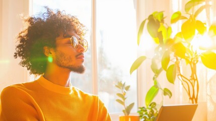Poster - Modern Home Health Tech Wearable Data Insights in Korean Workspace with Sunlit Minimalist Design - Enhancing Productivity and Wellness for Healthcare Professionals
