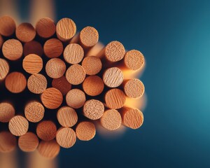 Poster - Scandinavian Minimalism of Wooden Pencils Textured Erasers and Sharpened Graphite for Educational Innovation and Stationery Branding in Sustainable School Supplies Market