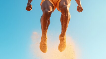 Aufkleber - Energetic Athletic Motion Explosive Box Jump in Dynamic Compression Wear - High-Performance Fitness Promotion for Modern Training Spaces and Sportswear Marketing
