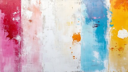Poster - Vibrant Abstract Texture with Colorful Splashes for Artistic and Creative Backgrounds : Generative AI