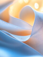 Poster - Soft and Smooth Textile with Gentle Light and Serenity : Generative AI