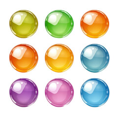 Wall Mural - playful orb collection: an assorted array of vibrantly colored orbs, each with a unique hue and lumi