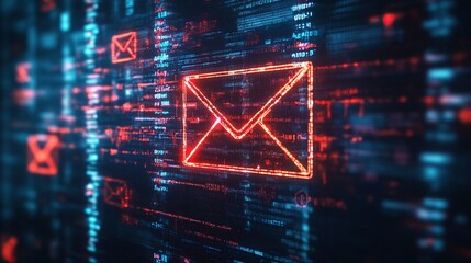 Scam fraud security warning crime internet technology phishing online alert digital risk protection 3d threat background with danger message spam cyber concept hacking attack email sms caution symbol.