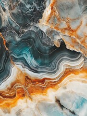 Leinwandbilder - Striking abstract stone texture showcasing natural patterns and vibrant colors of mineral rock : Generative AI