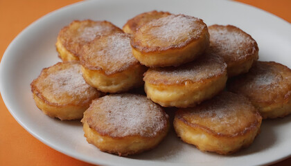 Wall Mural - orange fritters on a plate