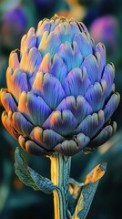 Wall Mural - Closeup Of Colorful Artichoke Head