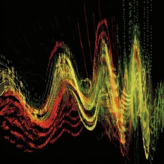 Leinwandbilder - A stock market graph with candlestick patterns in green and red, indicating price movement