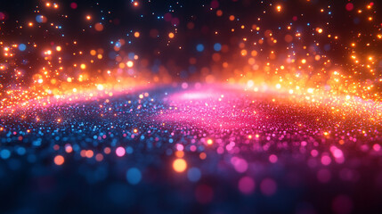 Wall Mural - A vibrant digital artwork showcasing a 360-degree cosmic nebula, symbolizing infinity, exploration, and the mysteries of the universe, with swirling colors and glowing celestial elements