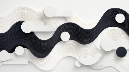 Wall Mural - a continuous, flowing line forming intricate patterns and loops, representing the non linear and int