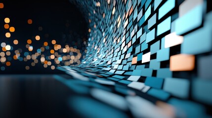 Wall Mural - a stock market ticker tape displaying real time data and financial figures, representing the fast pa