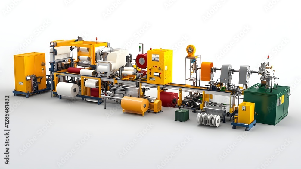 Illustration Stock Highly detailed 3D cross section rendering of a ...