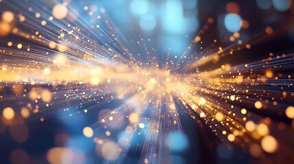 Poster - Beautiful abstract sparkling light background with bokeh effects in vibrant colors for festive celebrations : Generative AI