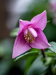 Poster - Stunning Macro Shot of a Pink Flower with Delicate Petals and Vibrant Colors : Generative AI