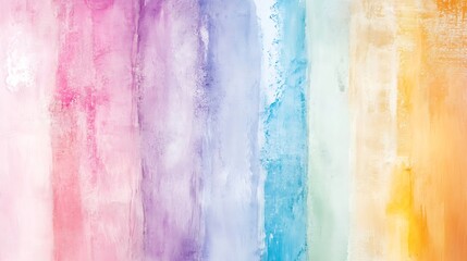 Aufkleber - Colorful Abstract Art with Soft Brush Strokes and Vibrant Shades : Generative AI