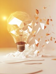 Aufkleber - Creative light bulb concept representing innovation and ideas in a modern design : Generative AI