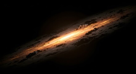 Fiery Galactic Collision: A breathtaking view of a cosmic event.