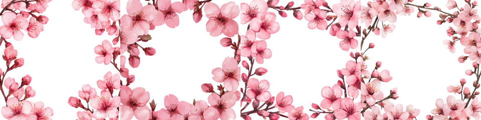 closeup of delicate and vibrant pink spring blossoms on tree branch romantic floral background with 