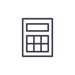 Aufkleber - calculator icon symbol vector sign isolated on white background illustration for graphic and web design
