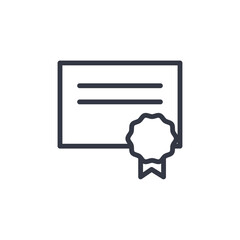 Leinwandbilder - certificate icon symbol vector sign isolated on white background illustration for graphic and web design