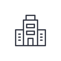 Poster - company building icon symbol vector sign isolated on white background illustration for graphic and web design