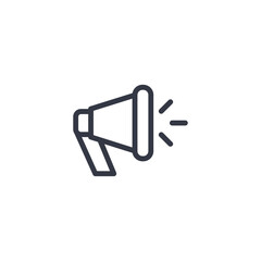 Poster - megaphone icon symbol vector sign isolated on white background illustration for graphic and web design