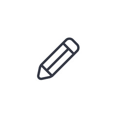 Aufkleber - pencil icon symbol vector sign isolated on white background illustration for graphic and web design