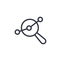Leinwandbilder - research icon symbol vector sign isolated on white background illustration for graphic and web design