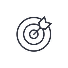 Poster - target icon symbol vector sign isolated on white background illustration for graphic and web design