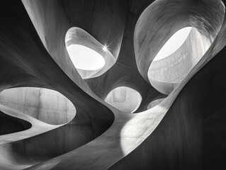 Wall Mural - abstract concrete architecture. ai.
