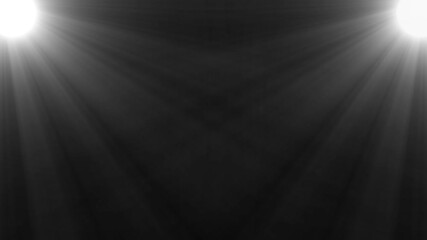 white light rays effect motion animate video footage on black background. white light rays on black 