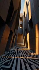 Poster - Geometric Sunset Shadows