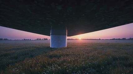 Aufkleber - Monolith in Meadow