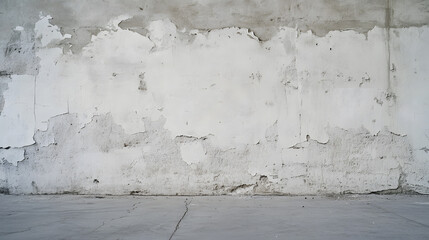 Poster - Aged White Concrete Wall Texture for Backgrounds and Industrial Themes : Generative AI