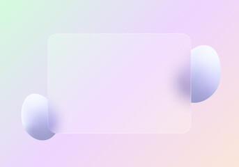 Wall Mural - easter holiday. glass morphism, abstract background. frosted glass partition with floating blue east