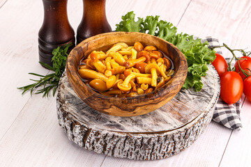 Wall Mural - Marinated honey mushroom in the bowl