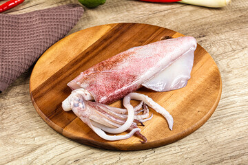 Wall Mural - Raw fresh squid for cooking