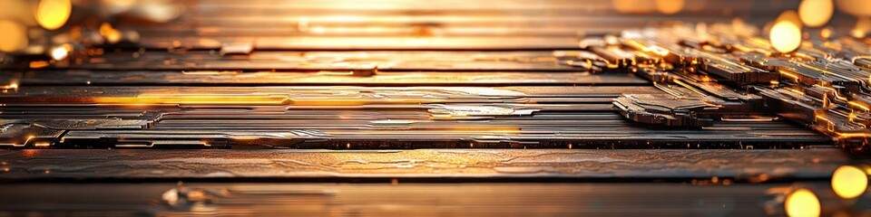 Aufkleber - Glowing Metallic Surface with Soft Light and Textured Background